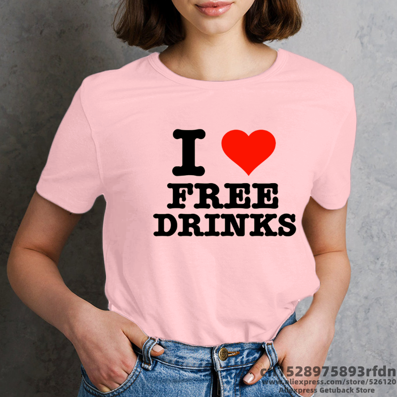 I Love Paris Vrouwen Grappige Print T-shirt Zomer Korte Mouw Zwart Wit Roze Kleuren Tops Tee Meisje Y2k Harajuku Kleding: XXL / GINGER