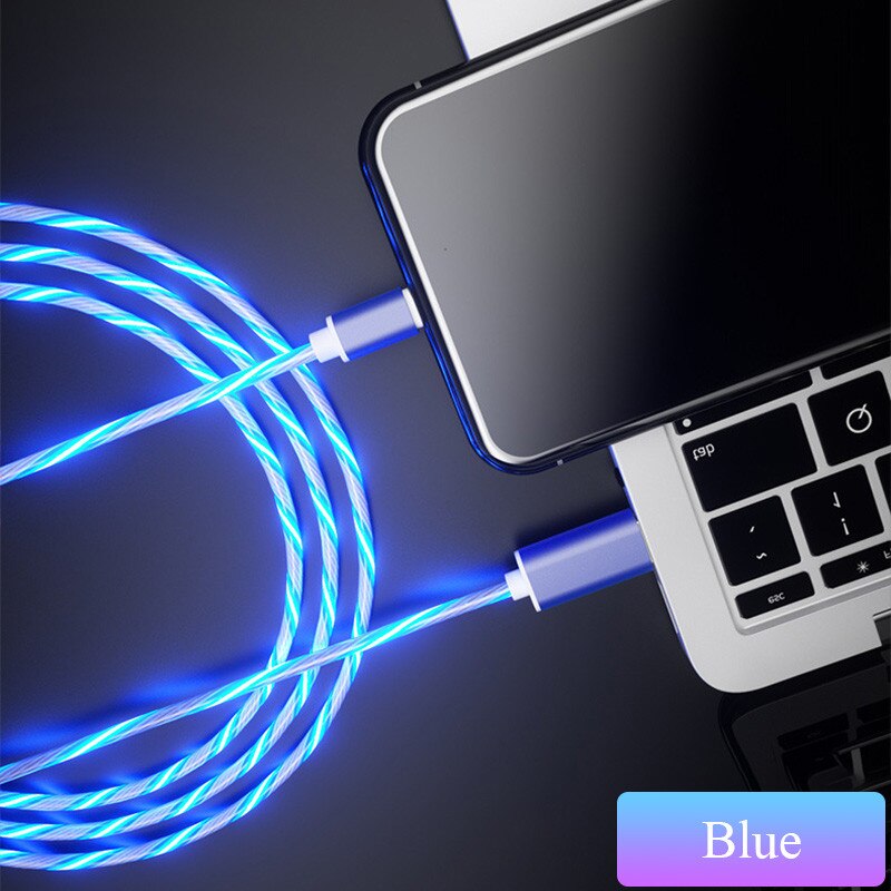 Magnetic Light Fast Charging Micro USB Type C Phone Cable For Samsung A40 A50 A70 A51 A71 Huwei Y5 Y6 Y7 Y9 P8 lite Cable: Blue / For Micro