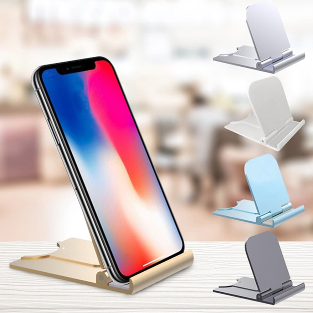 Universal sammenfoldelig mobiltelefon bordholder plast bordholder mobiltelefon holder telefon og tablet ring holder til iphone samsung