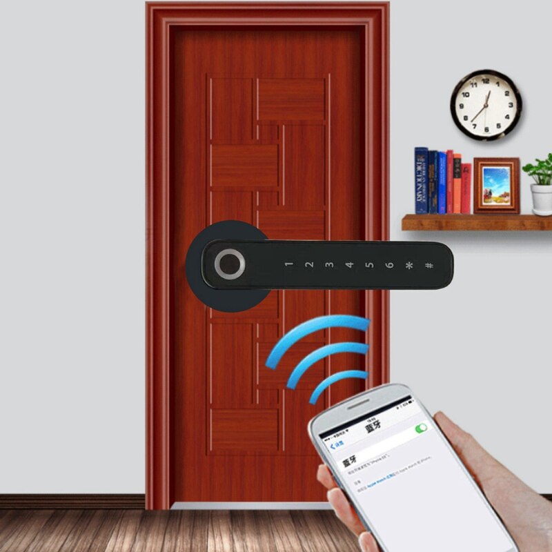 Bluetooth sormenjälki älykäs lukko biometrinen automaattinen lukituksen avaus avaimeton oven lukko kotiin/hotelliin/huoneistoon: Default Title