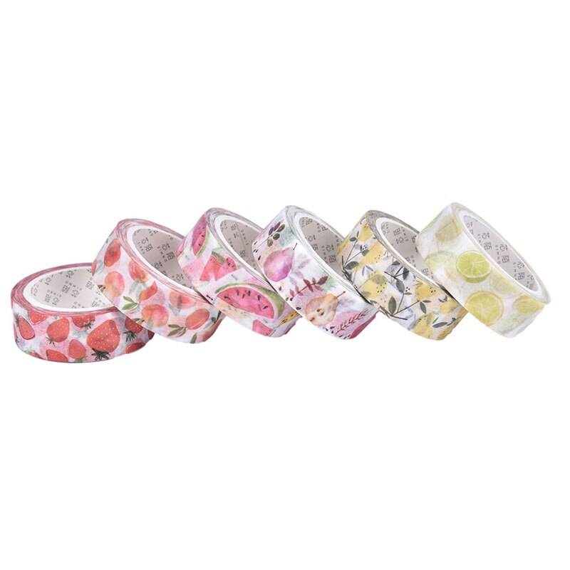 1Pcs 1.5cm * 7m Cute Fruit Masking Tape DIY Decorative Tape Deco Maskingpaper Tapes