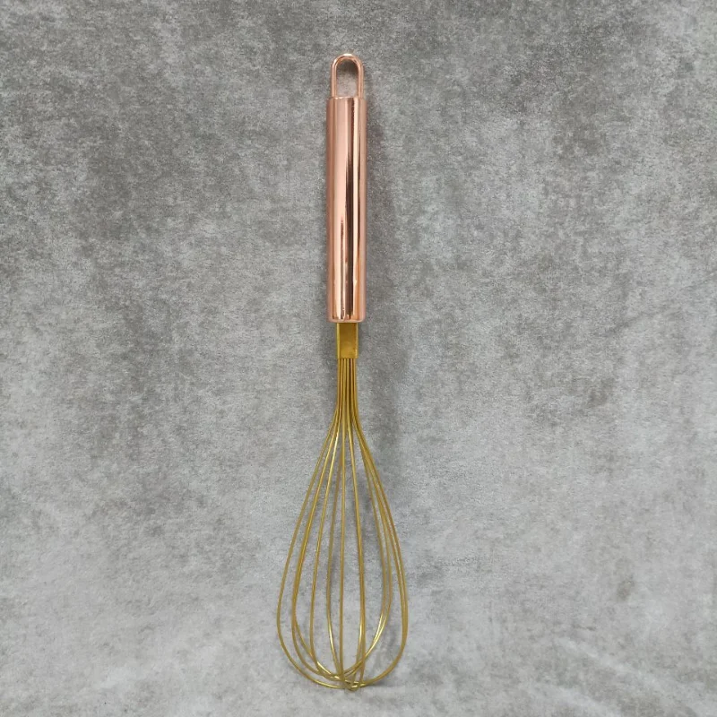1Pcs Gold Edelstahl Schneebesen Hand Schneebesen Ei Mixer Backen Kuchen Werkzeug Backen Set Hause Ei Werkzeuge Küche zubehör für Ei