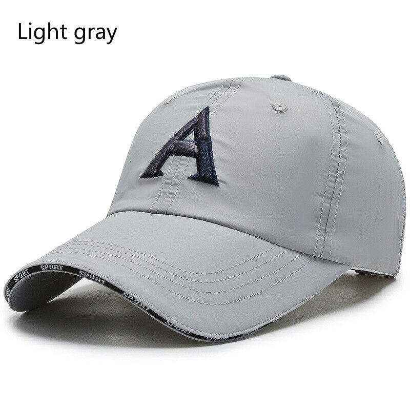 Schnell trocknend Sport Hut Männer Unisex Brief EINE Neue Outdoor Erreichte Caps Damen Sonnenschutz Baseball Kappe Frauen: Grau