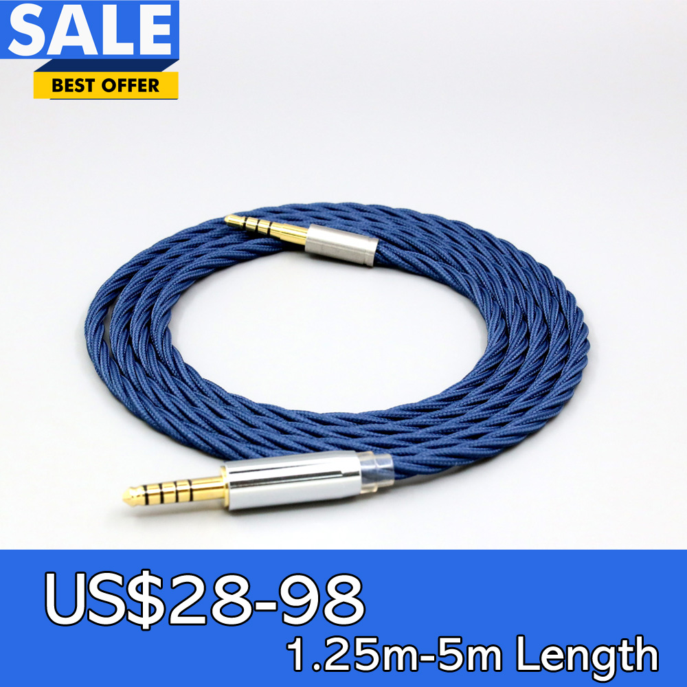 99% pur argent OCC graphène Sletransported écouteur câble pour Fostex T60RP TR-80 TR-90 Fidelio X2HR sauna téléphone LN008586