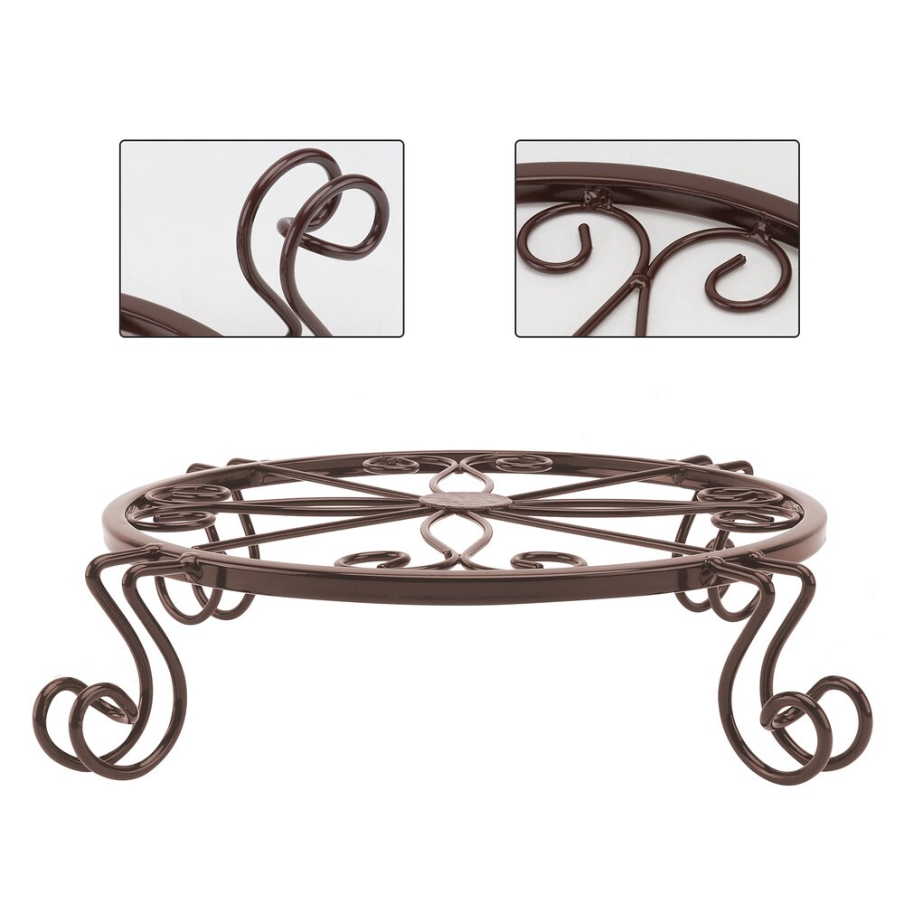 1Pc Classic Iron Flower Stand Flower Pot Stand Indoor Flower Pot Stand Decor: Coffee