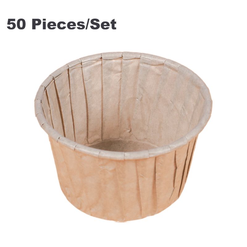 50pcs Muffin Cupcake Paper Cup Oilproof Cupcake Liner Baking Cup Tray Case X6HC: F