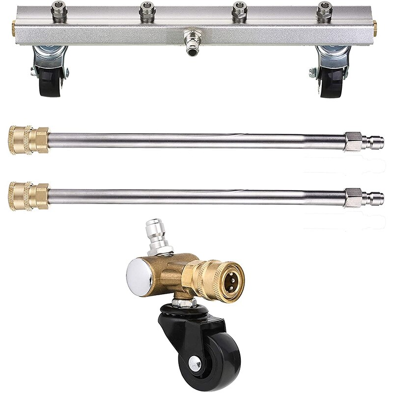 Lavadora de pressão undercarriage cleaner, sob a arruela de carro, com roda giratória e 2 varinha de extensão, 4000 psi: Default Title