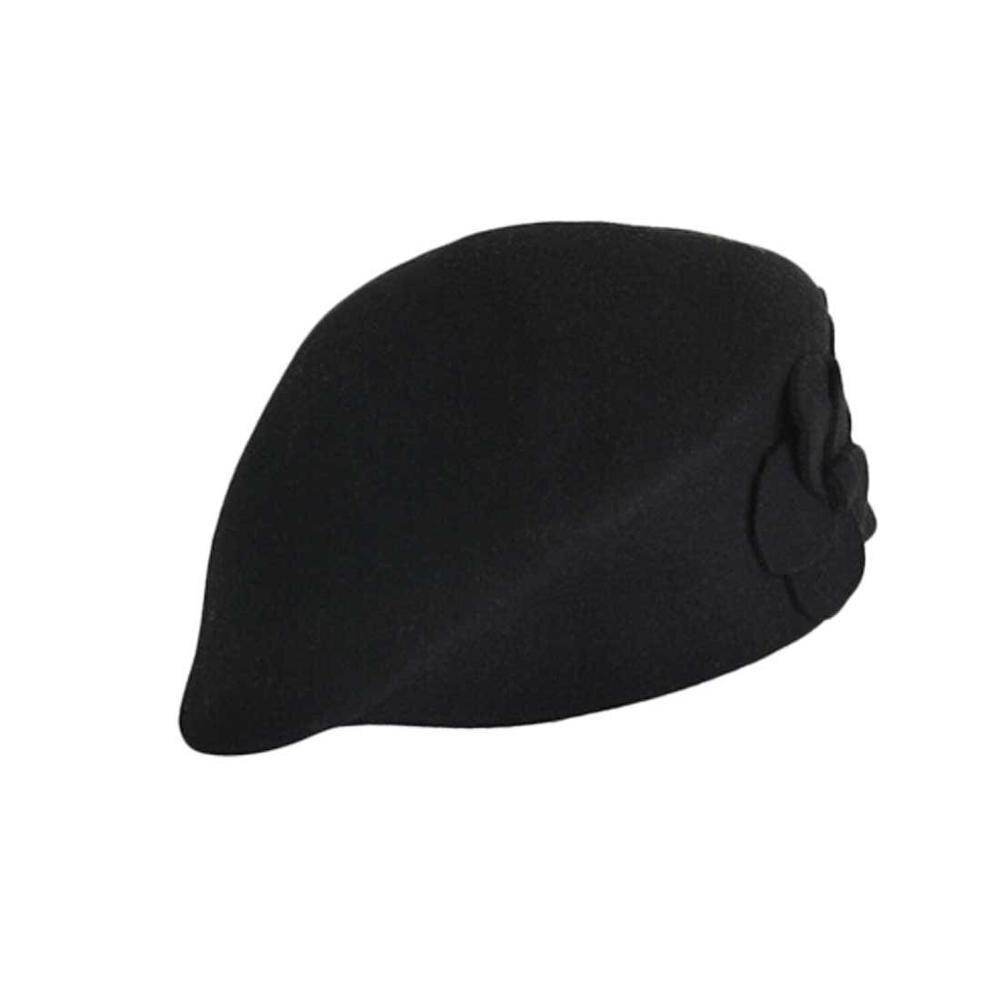 Franse Baret 100% Wol Baret Bloemen Jurk Beanie Warme Pillendoosjepet