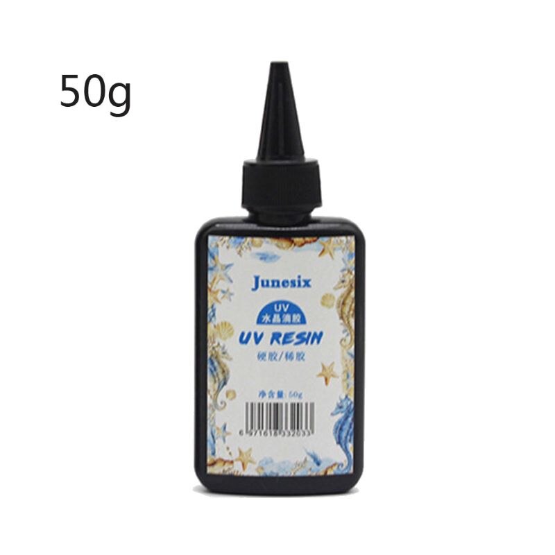 Resina dura UV transparente UV resina epoxi de curado ultravioleta molde de fundición fabricación de joyas: 50 g