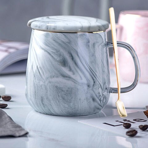European Phnom Penh Milk Coffee Mugs Marble Pattern Breakfast Water Mug Office Home Drinkware Tea Cup Lover's: C
