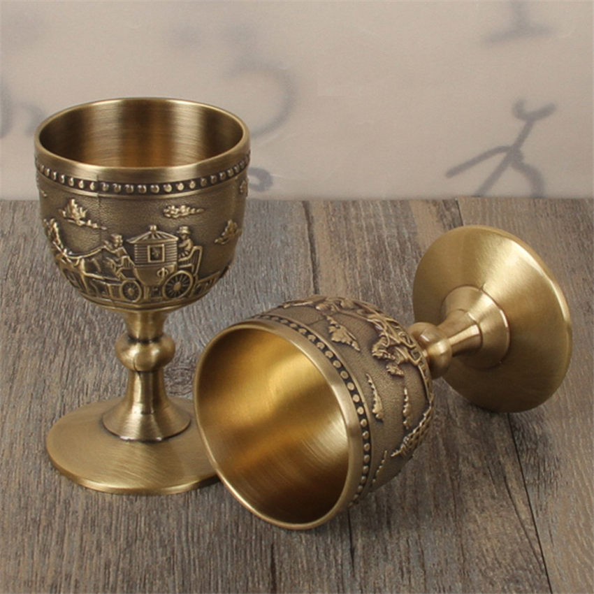Retro oldtidens egypten metal shotglas bar hjemme cocktail spiritus kobber kop korte vinglas farao cleopatra rameses ra gud