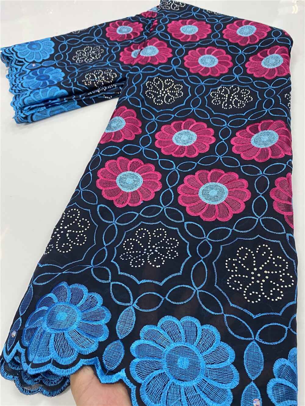 Tela de encaje de algodón de gasa suiza, tela de e... – Grandado, image size:1000x1333