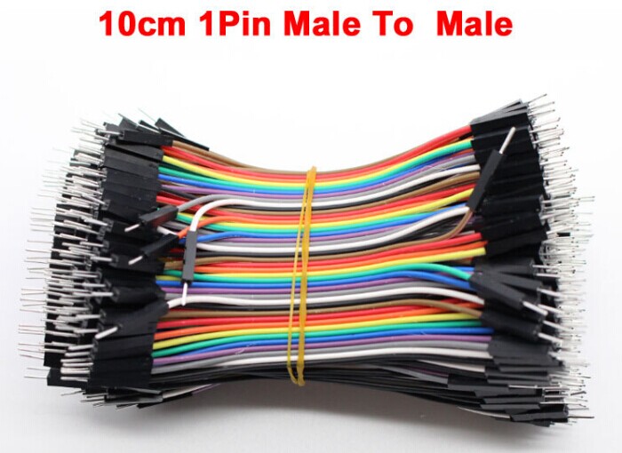 40 stks/partij 10 cm 2.54mm 1pin Man op Man jumper wire Dupont kabel