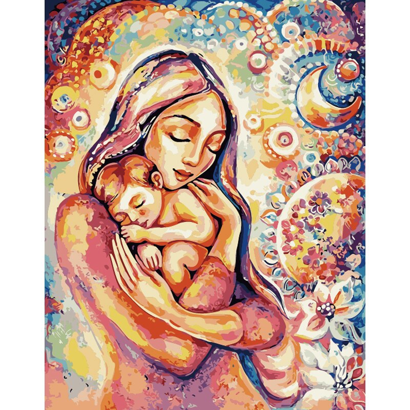 Custom Paint By Number For Adults DIY Unframed Decor Oil Painting By Numbers Set Pictures Canvas Painting Living Room Wall Art: 2101