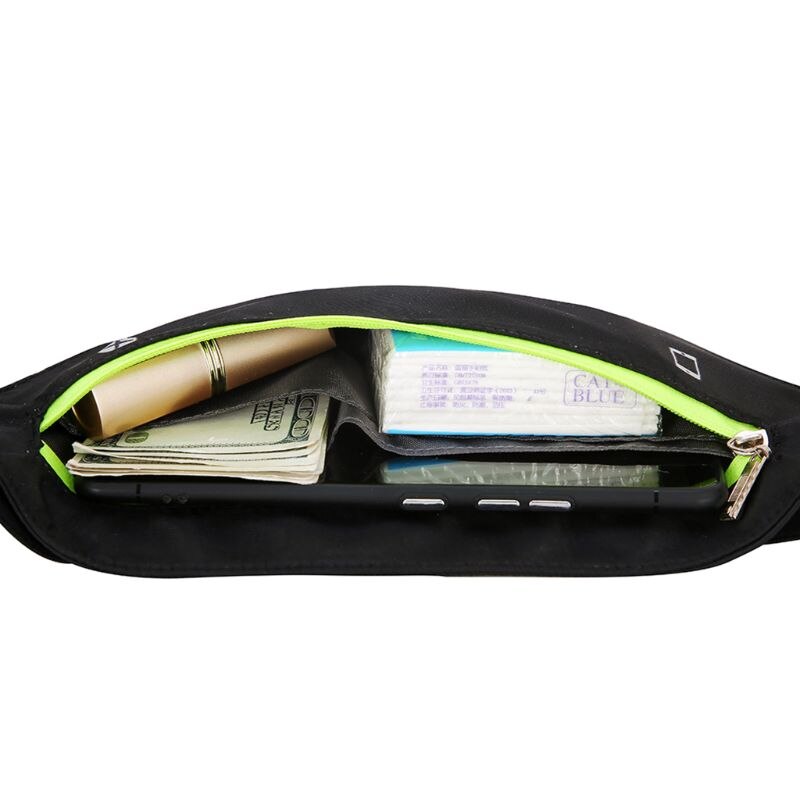 Duurzaam Sport Fanny Pack Taille Pack Bum Bag Reizen Slanke Riem Verstelbare Bandjes Telefoon Pouch