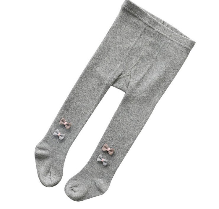 Lovely Baby Girls Bowknot Pantyhose Winter Autumn Warm Cotton Tights Cute Infant Kids Knitted Leggibgs for Kids Toddler Girls