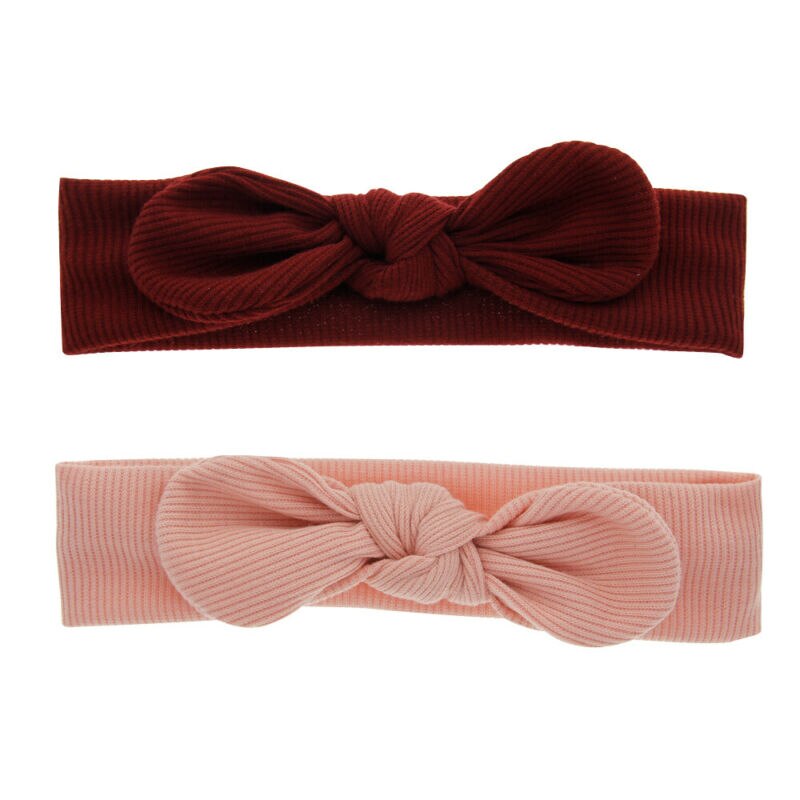 Baby Zubehör Headwear Niedlichen Baby Jungen Mädchen freundlicher Kleinkind Solide Rippen Hairband Stirnband strecken Turban Kaninchen Kopf wickeln
