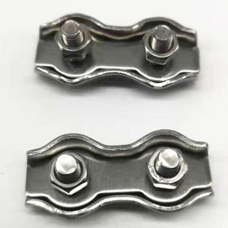 Double Clip 316 Stainless Steel Chuck Chuck Card Rope Double Clip Wire Rope Clamp