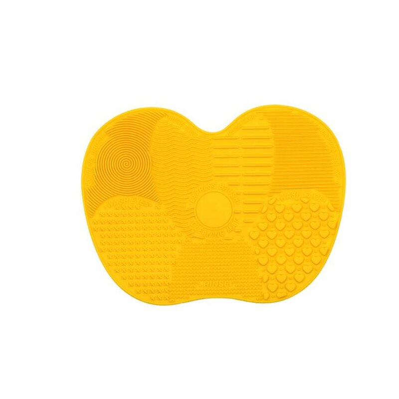 Silicone Make Brush Cleaner Foundation Make-Up Borstel Scrubber Board Pad Make Up Wassen Borstel Gel Cleaning Mat Handgereedschap: Yellow