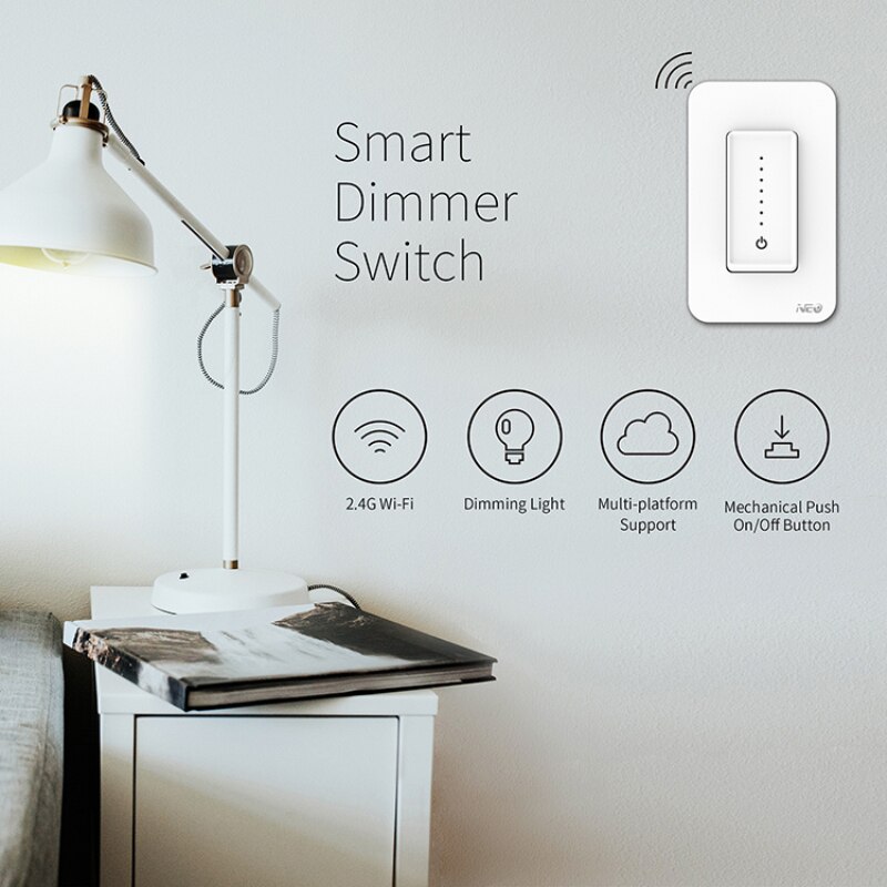 Atenuador inteligente de luz Tuya, Control por voz con aplicación Alexa, Google Home, Control por aplicación, un solo polo, 3 vías