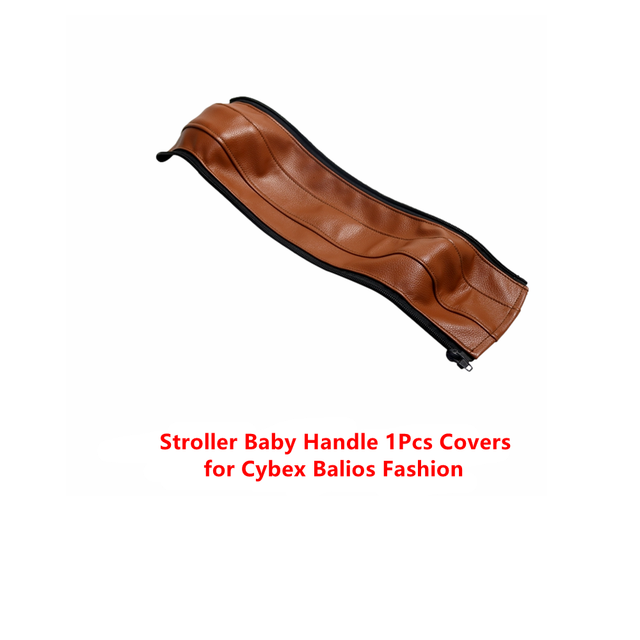 Housses de poignée en cuir pour bébé, adaptées à Cybex Balios, accessoires de poussette , housse d&#39;accoudoir: baby 1pcs brown