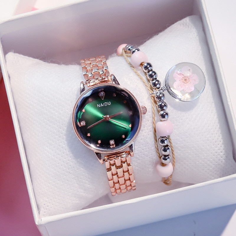 Vrouwen Horloge Met Armband Quartz Horloge Dames Top Luxe Vrouwelijke Polshorloge Meisje Klok Xfcs Voor Relogio feminino