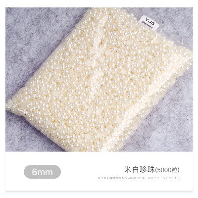 1 sac/10000 pièces Mix tailles blanc Nail Art conseils demi/rond perles 3D ongles perles strass décoration Salon de beauté manucure approvisionnement: 13