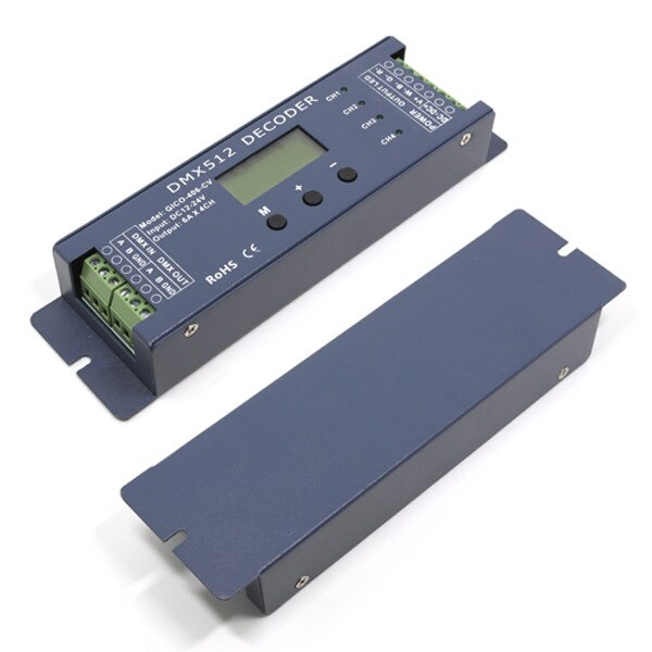 Led Strip DMX512 Decoder Controller 12V 24V Dc 5A * 4 Kanaals Dmx Pwm Signaal Converter Constante spanning