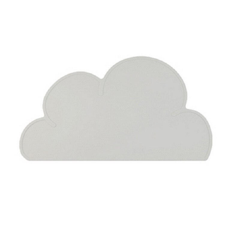 Baby Silicone Placemat Child's Plate Mat Food Grade Silicone Table Pad Waterproof Heat Insulation Kitchen Gadget Easy Cleaning: light grey