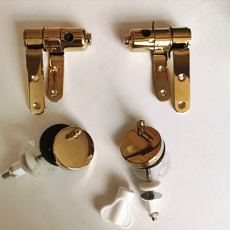 Toilet seats stainless steel slow quick release hinge,Toilet seats lid solid wood resin gold silver hinge fittings,J20002