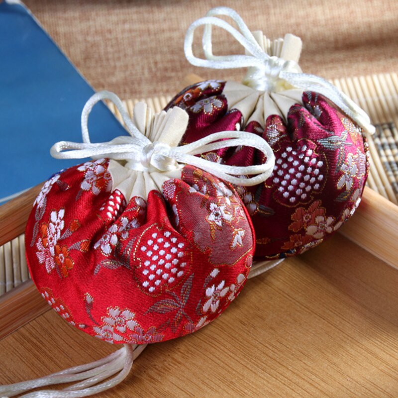 Palace Sachet Brocade Beam Hanfu Accessories Retro Embroidery Storage Bag Flower Pattern Temperament Jewelry Bag