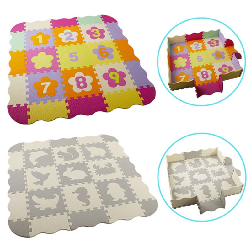 Popular 25Pcs Cartoon Cute Baby Play Mat Toddler Kid Indoor Exercise Interlocking Floor Tiles Soft EVA Foam Floor Playmat