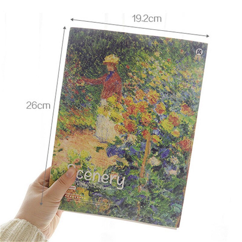 Cuaderno de dibujo artístico para artistas, cuaderno de bocetos en blanco de 16K, 120 hojas, libro de diario de pintura para estudiantes, suministros de arte