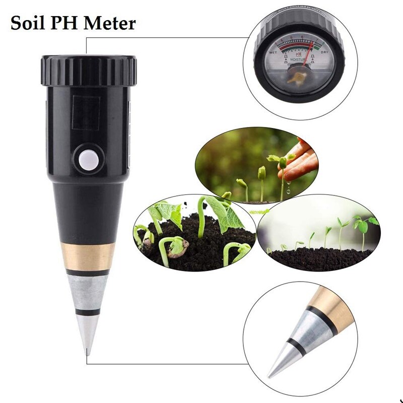 Soil PH Meter,Digital Dial Soil Hygrometer,Plants Vegetables Care Moisture Sensor PH Monitor