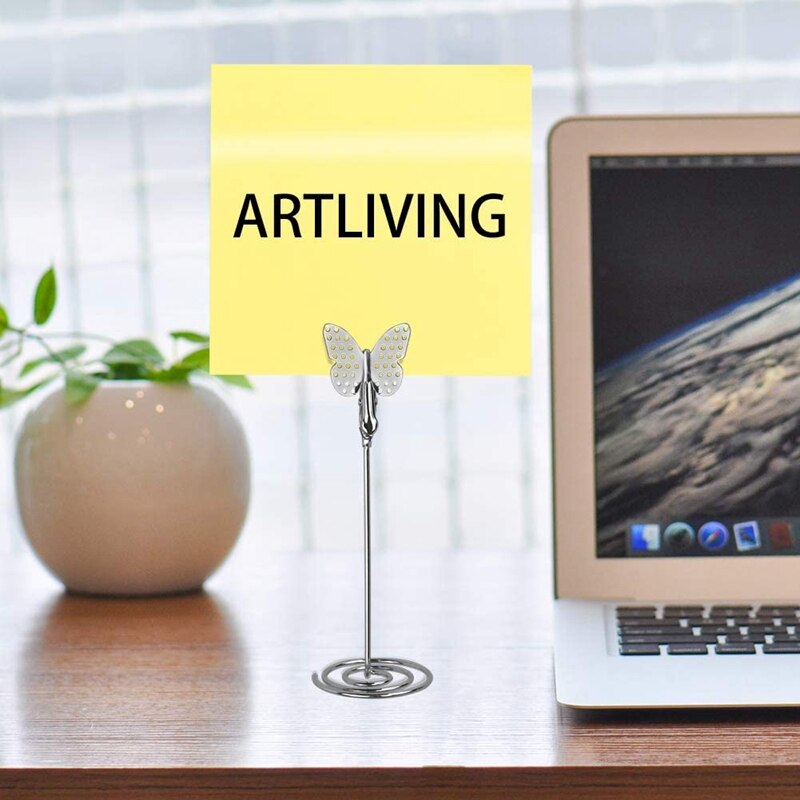 10 st fjäril bordskorthållare bord nummerhållare bord korthållare bilder stativ för bröllopsfest kontor