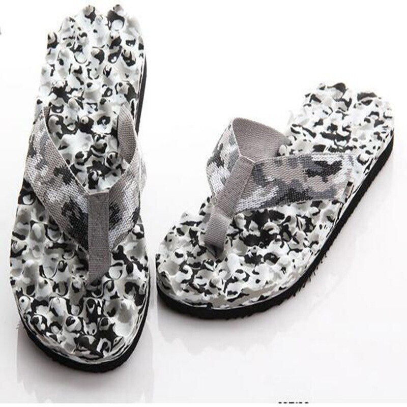 Été hommes enfants tongs Camouflage pantoufles eau sandales anti-dérapant chaussures décontractées fond souple plage Massage pantoufles