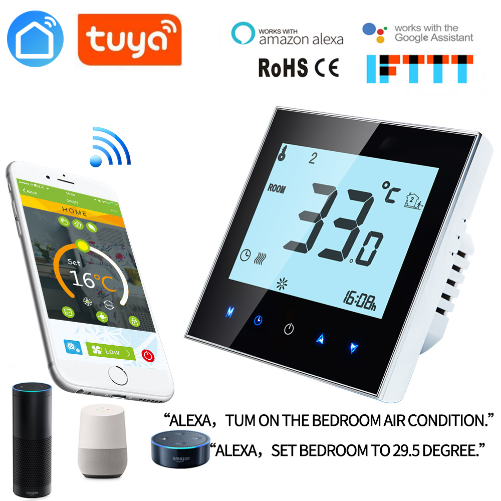 Termostat wifi temperaturregulator til gaskedel / vandvarme vand / elektrisk / support google home alexa stemmestyring