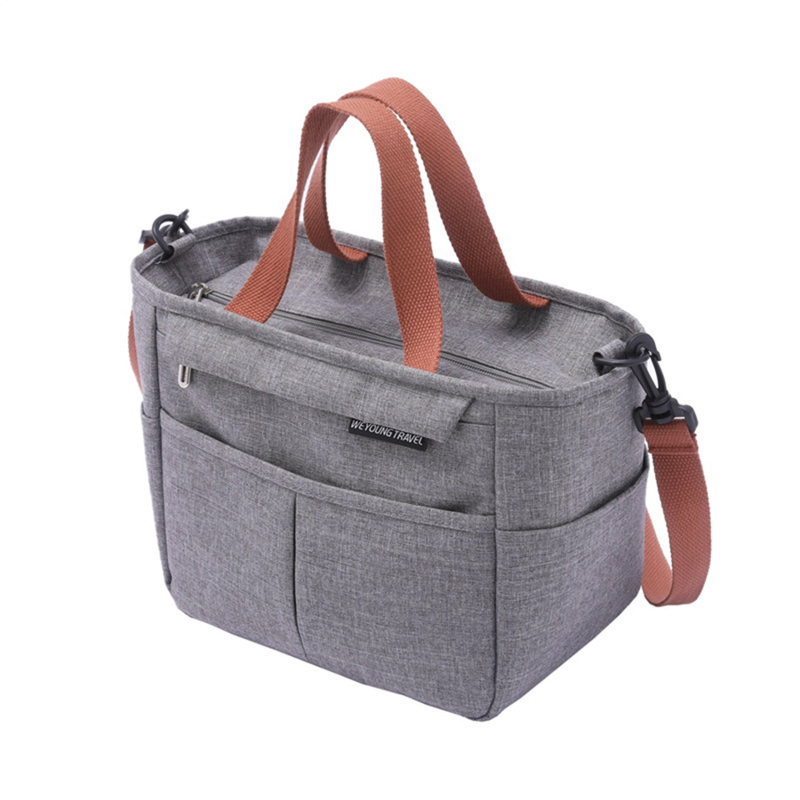 Portable Lunch Box Insulated Thermal Bag Picnic Food Cooler Pouch Large Capacity Shoulder Bento Storage Bags For Women Children