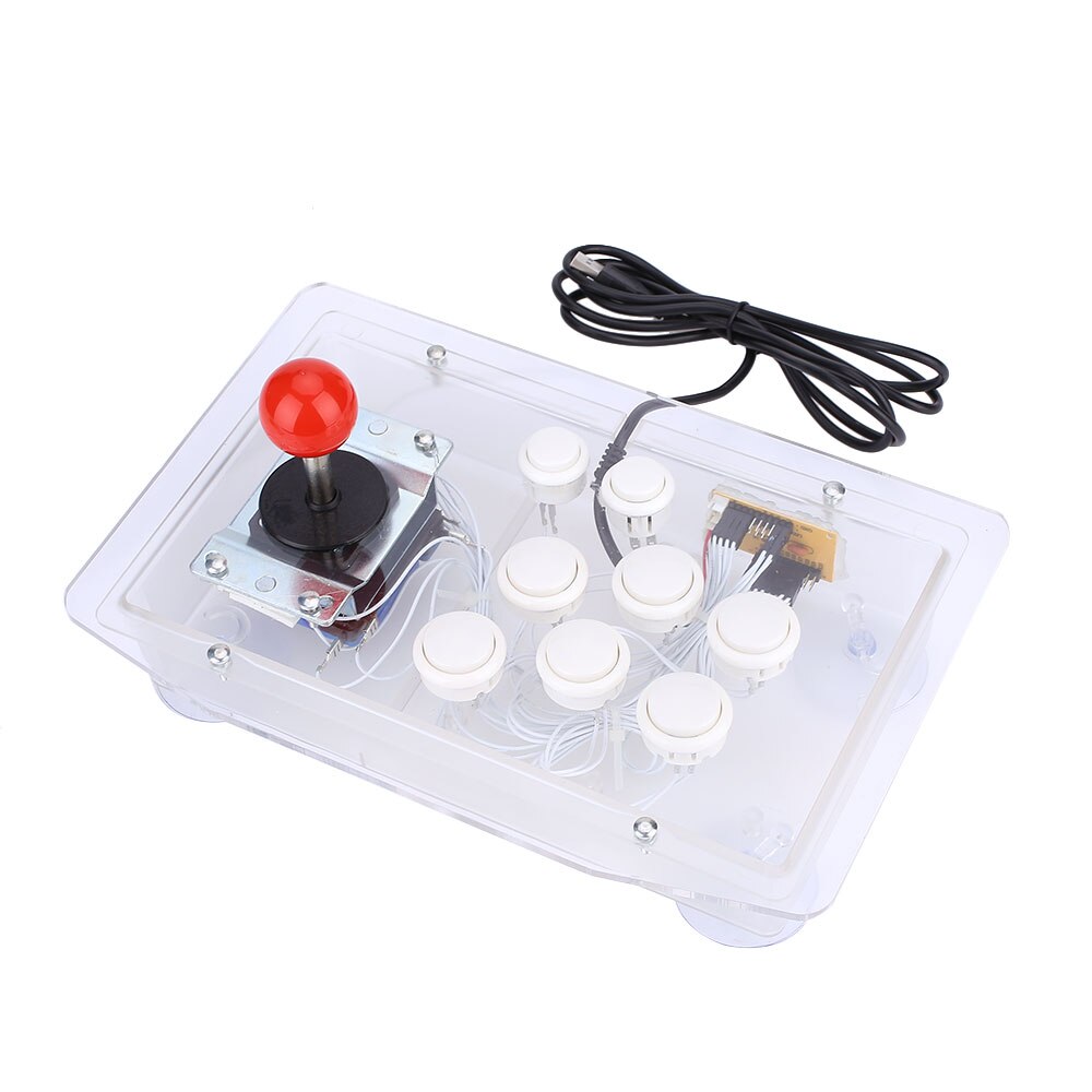 Transparent Clear Acrylic Joystick USB 8 Directional For Arcade Accessories