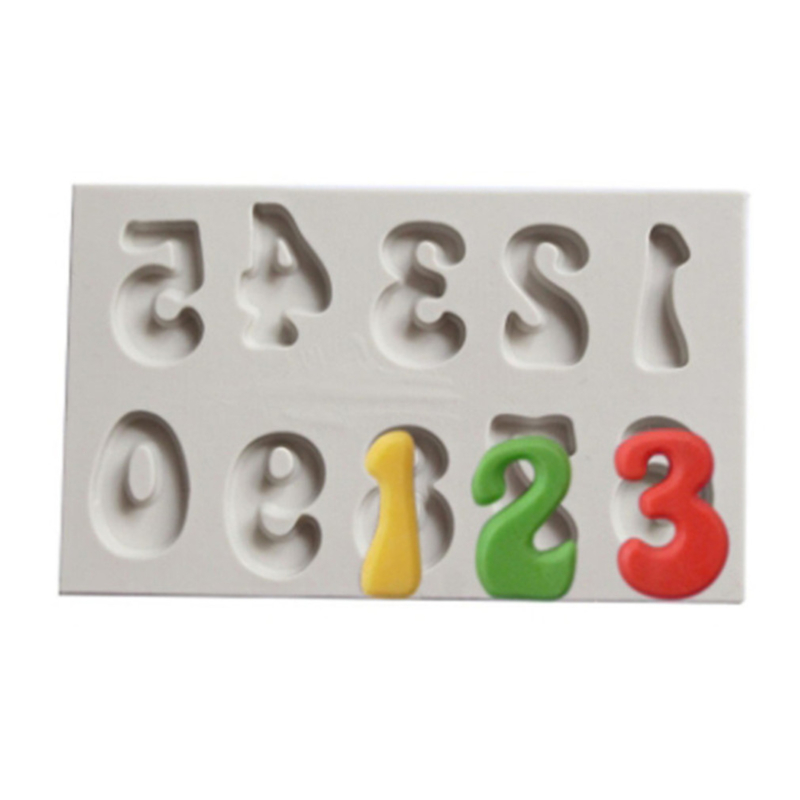 Tal forme bogstaver silikoneform 3d fondantforme kager dekorationsværktøj gør det selv køkken bagegrej sikkerhedsforme: 3