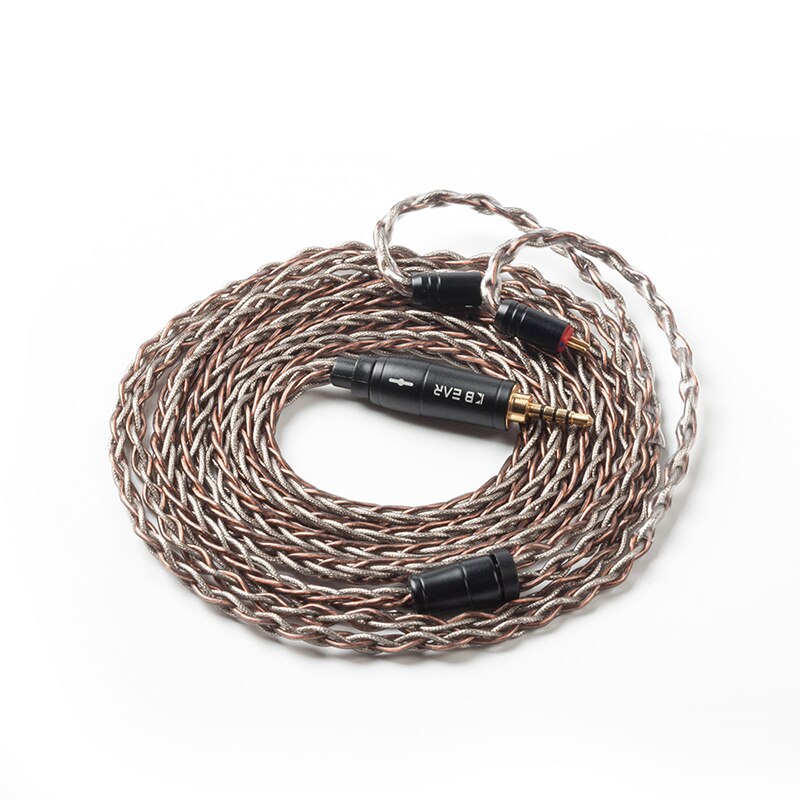 AK KBEAR-rhyme 8 Core Upgraded Copper-Silver Hybrid Earphone Cable 4.4/2.5/3.5mm Cable With MMCX/2Pin/QDC /TFZ: 2pin 2.5
