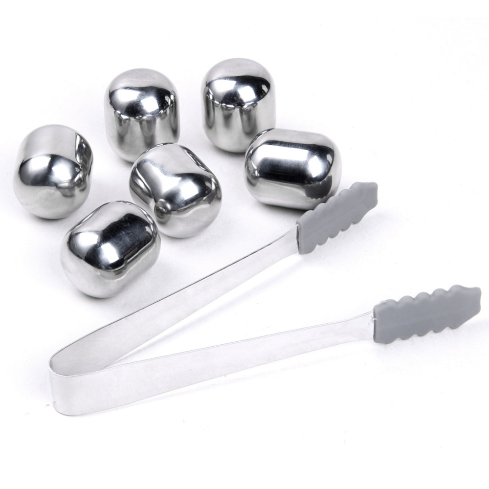 Whiskey Stones Rvs Resuable Whisky Ijsblokjes Wijn Chillers Kogels Vormige Whiskey Chilling Cooler Steen