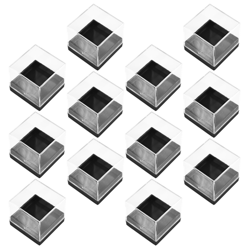 Plastic Container Specimen Case Boxes Clear Mineral Storage Rock Jewelry Coin Cube Acrylic Plastic Square Mini Gemstone Display
