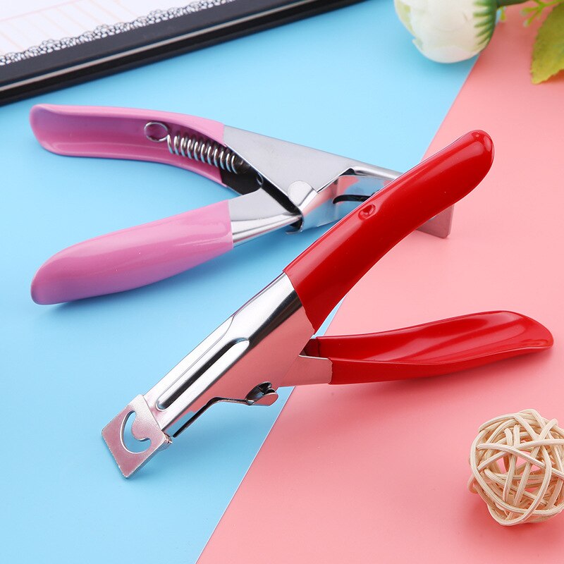 Tijeras postizas acrílicas en forma de U, herramientas de manicura, cortador de uñas, cortador de Arte de manicura, forma redonda/cuadrada