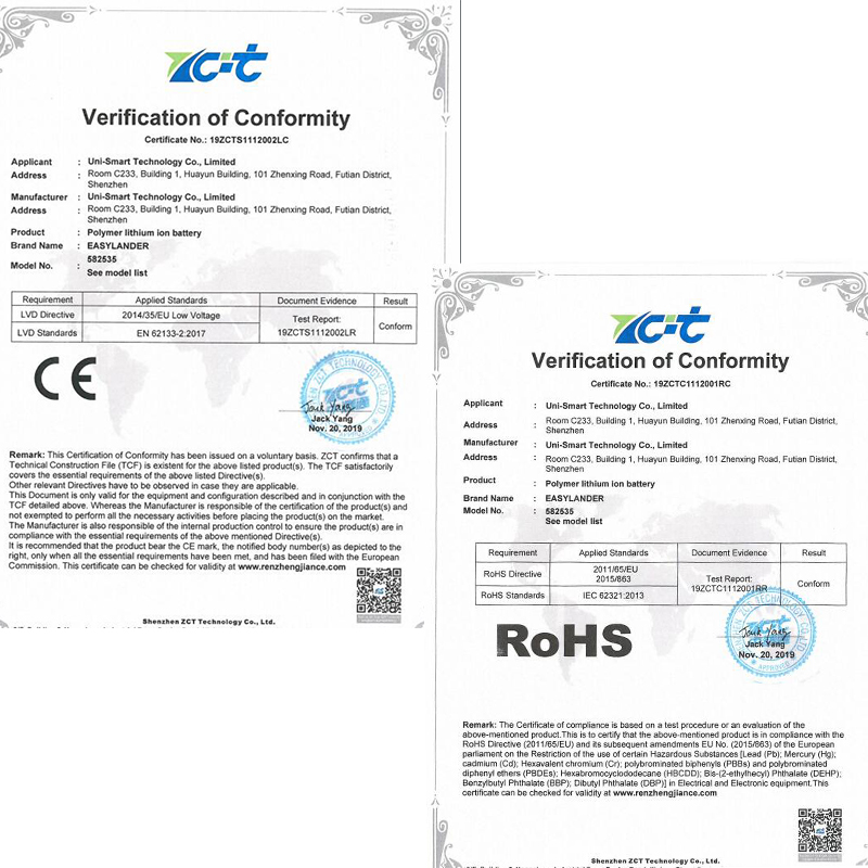 304050 404050 504050 3.7V 1500mAh 604050 704050 804050 904050 104050 Baterías Batería recargable de polímero de iones de litio
