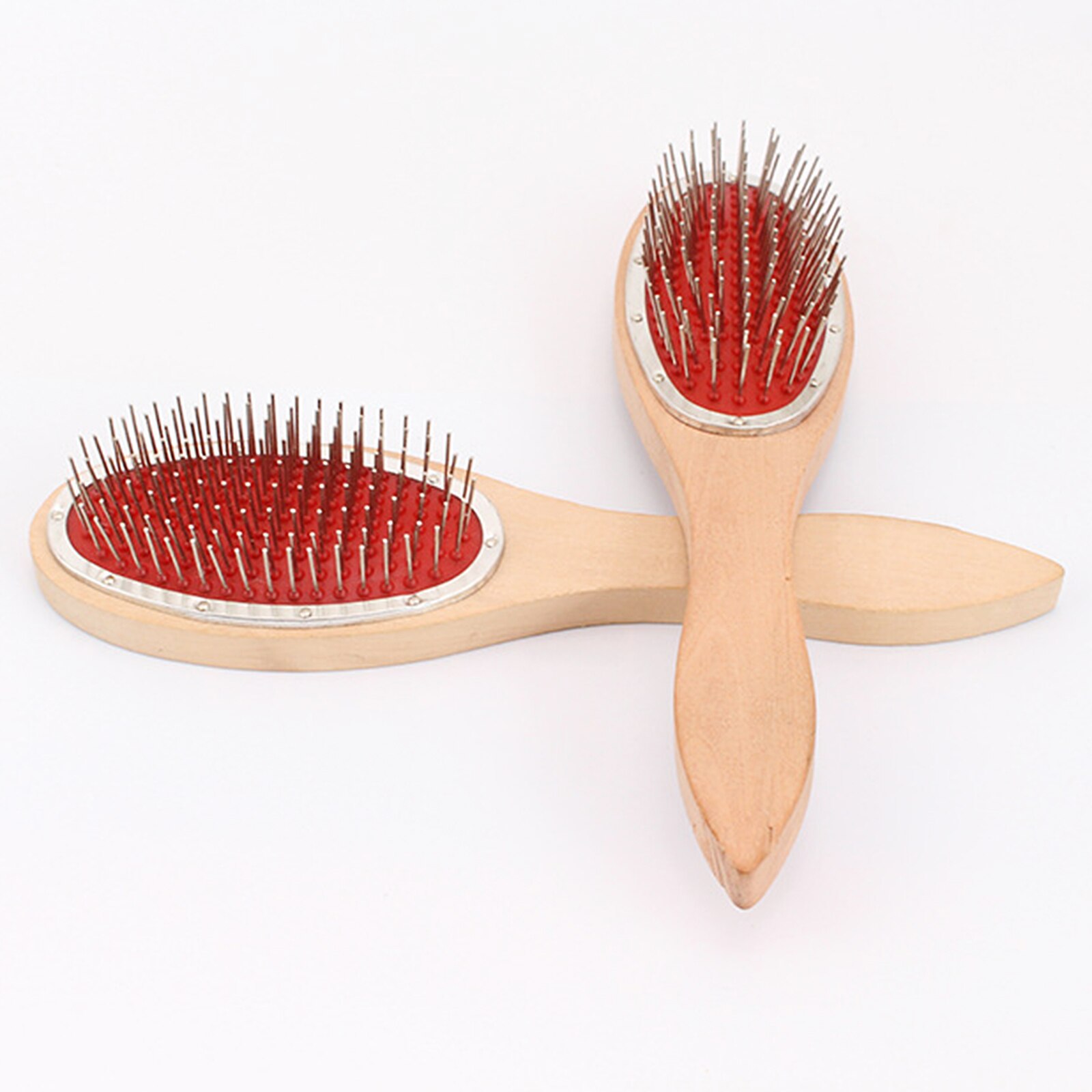 Anti Static Wood Comb Detangling Steel Tooth Wig Hair Extensions Travel Mini Wig Styling Products Hair Brushes