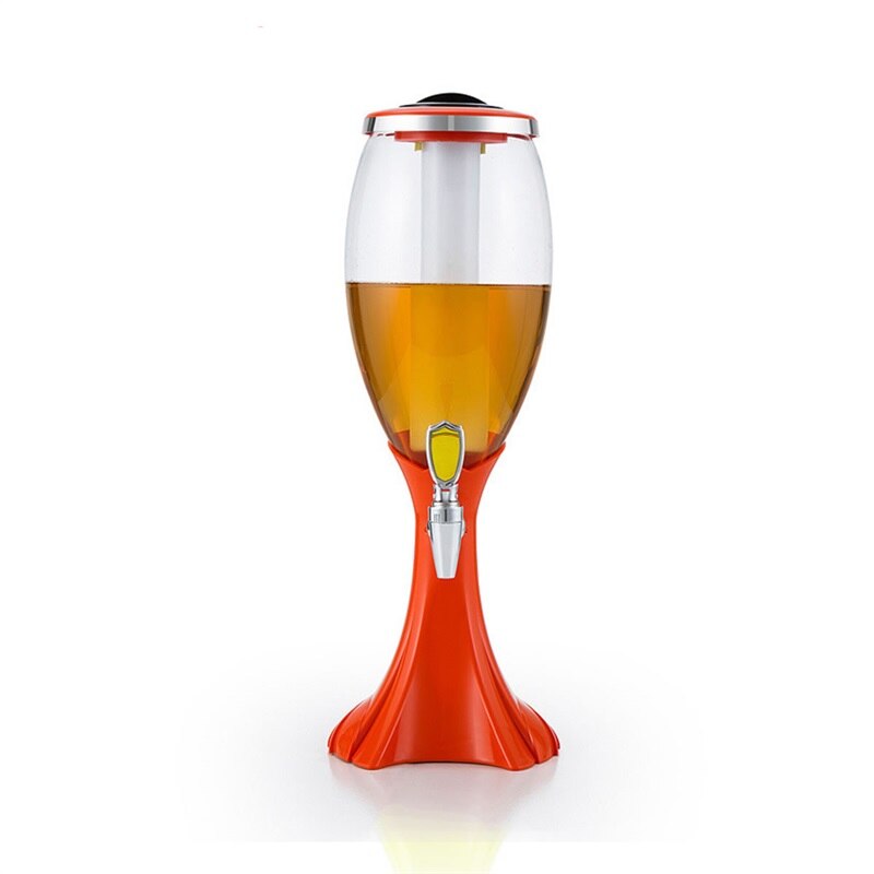 OBR 1.5L Beverage Dispenser Cold Wine Beer Juice Beer Pourer Party Buffets Drinks Serving Growlers Container Bar Accessories: Red