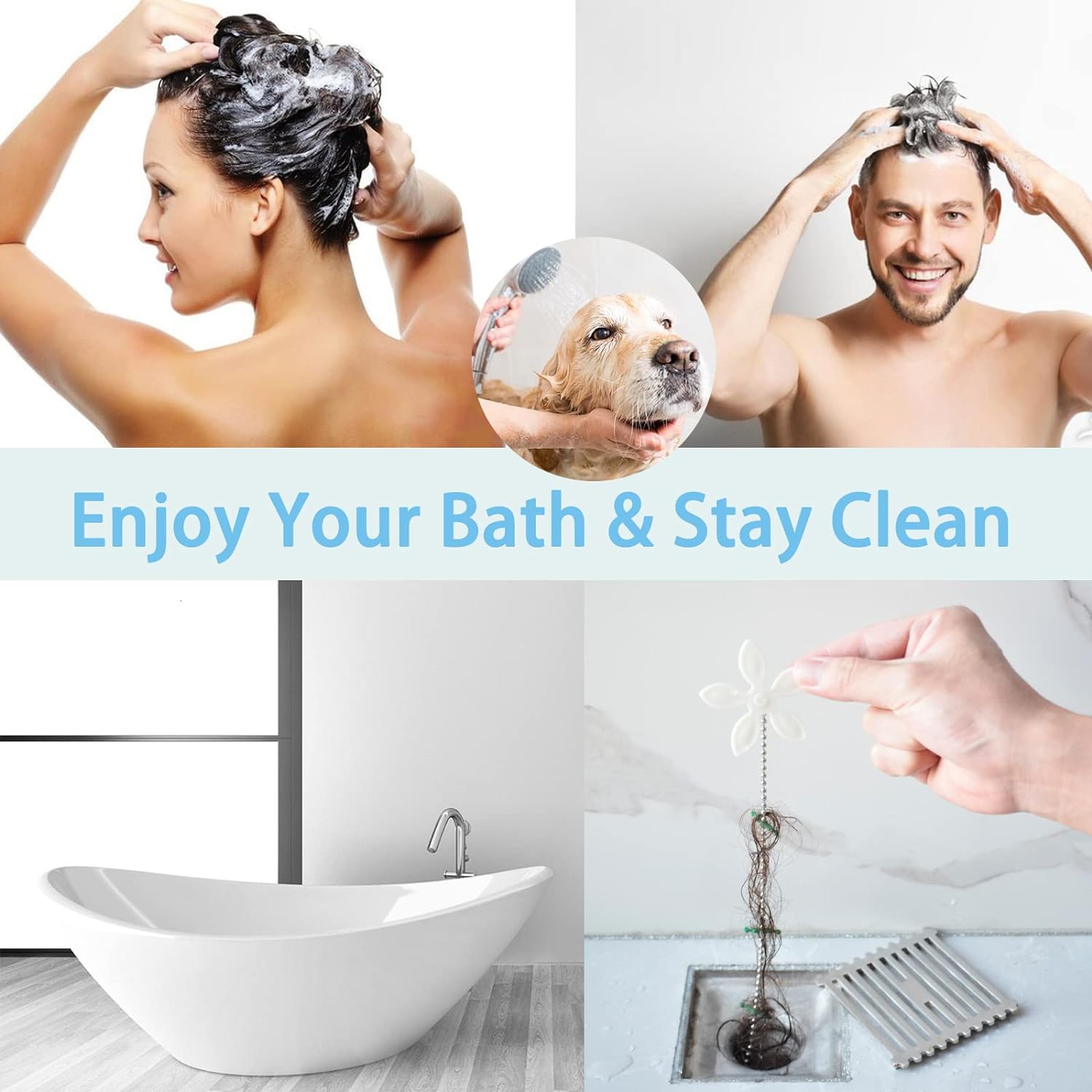 1/5/10 Stück Blumenform Duschablauf Waschbecken Entferner Haarfilter Kette Haken Fänger Sieb Haarschlinge für Badezimmer Küche Badewanne