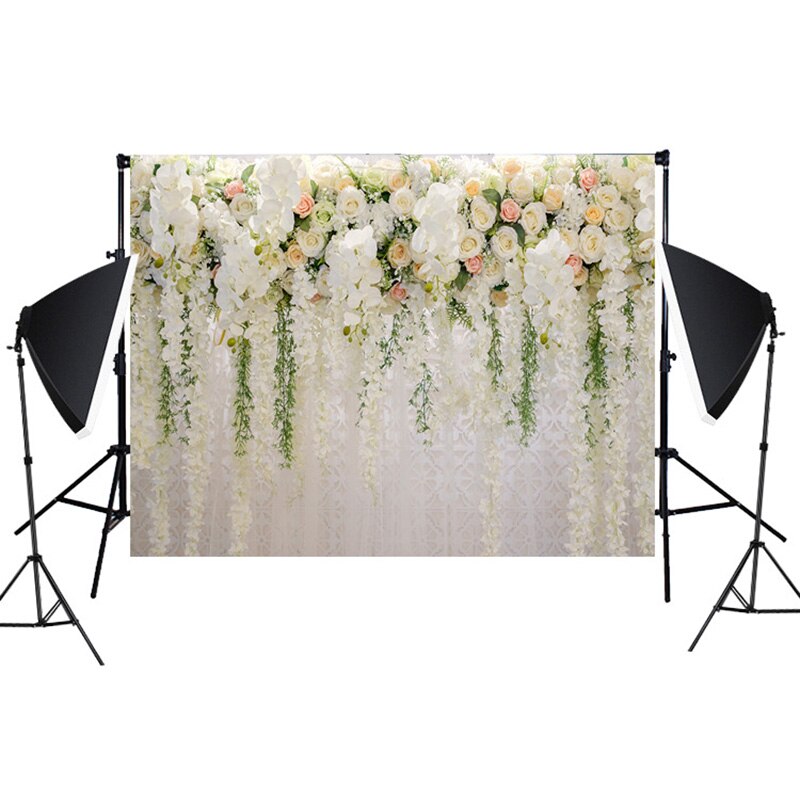 Flower Backdrop Curtain Floral Wedding Party Background Photo Backdrop for wedding reception Baby shower Photo Booth Props