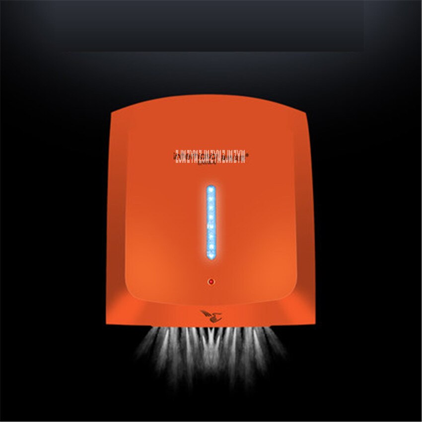 A904 Fully Automatic Induction Hotel Home Bathroom Hand Dryer 1800W power and Cold Hand Drying Machine 220V White/gold: Orange
